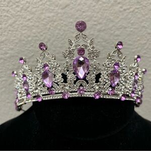 Black Hair Accessories Set with Rhinestones and Pearls